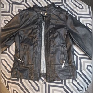 Small Black Faux Leather jacket